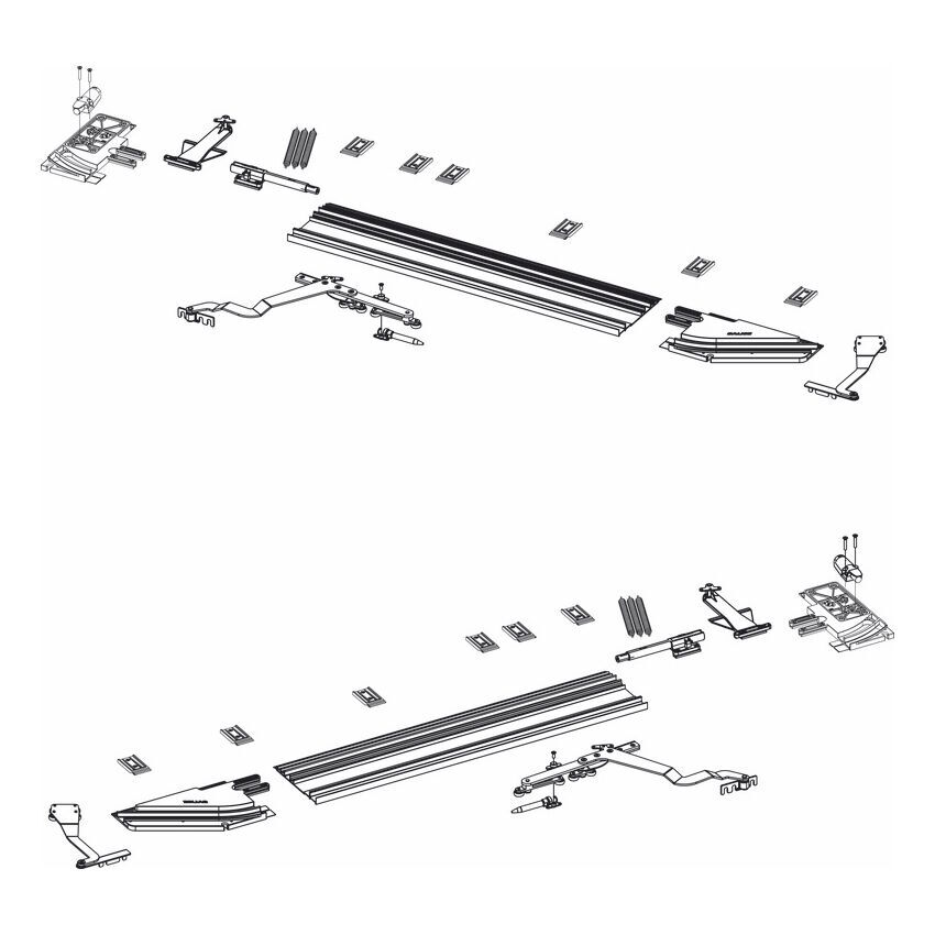 Hafele Folder 350-500 mm Sağ Katlanır Kayar Kapak Seti