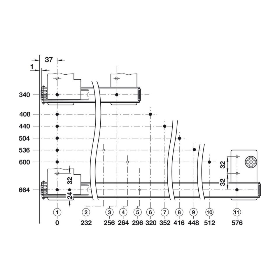 Hafele  Slido F-Park71 16A, Ahşap Pivot Kayar Kapaklar , Set