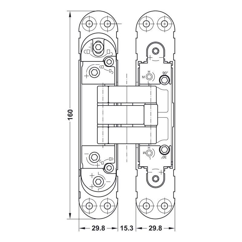 Hafele 60SC Gizli Menteşe