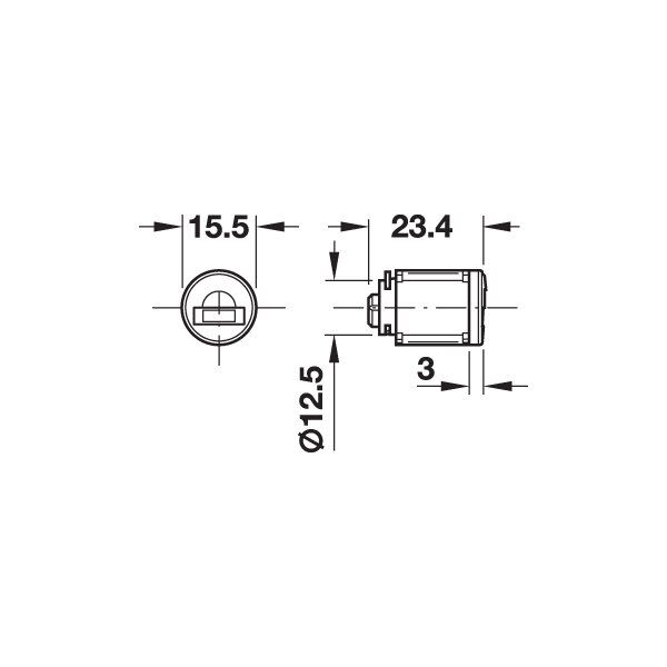 Hafele Sürgülü Kilit Çelik Nikel Kpl.15Mm