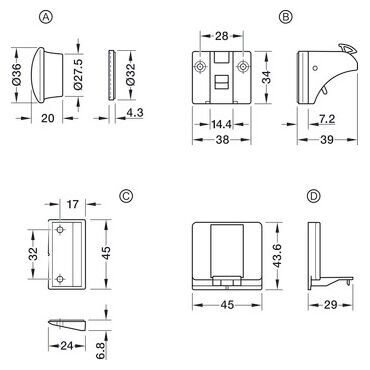 Hafele Magnet Mıknatıslı Kapak Kilit