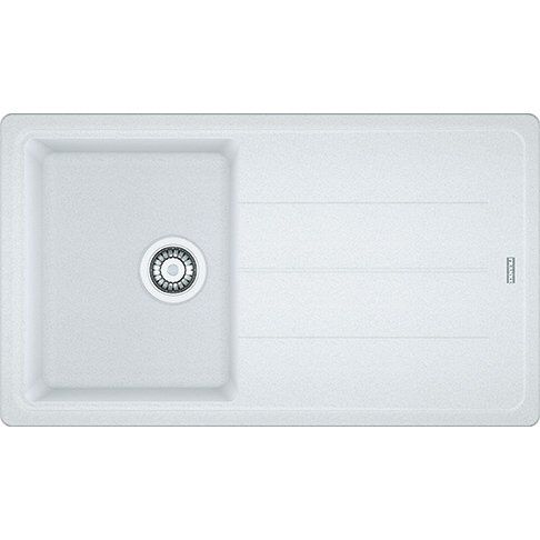 Franke Granit Eviye Tek Gözlü Damlalıklı Basis BFG 611-86 Bianco