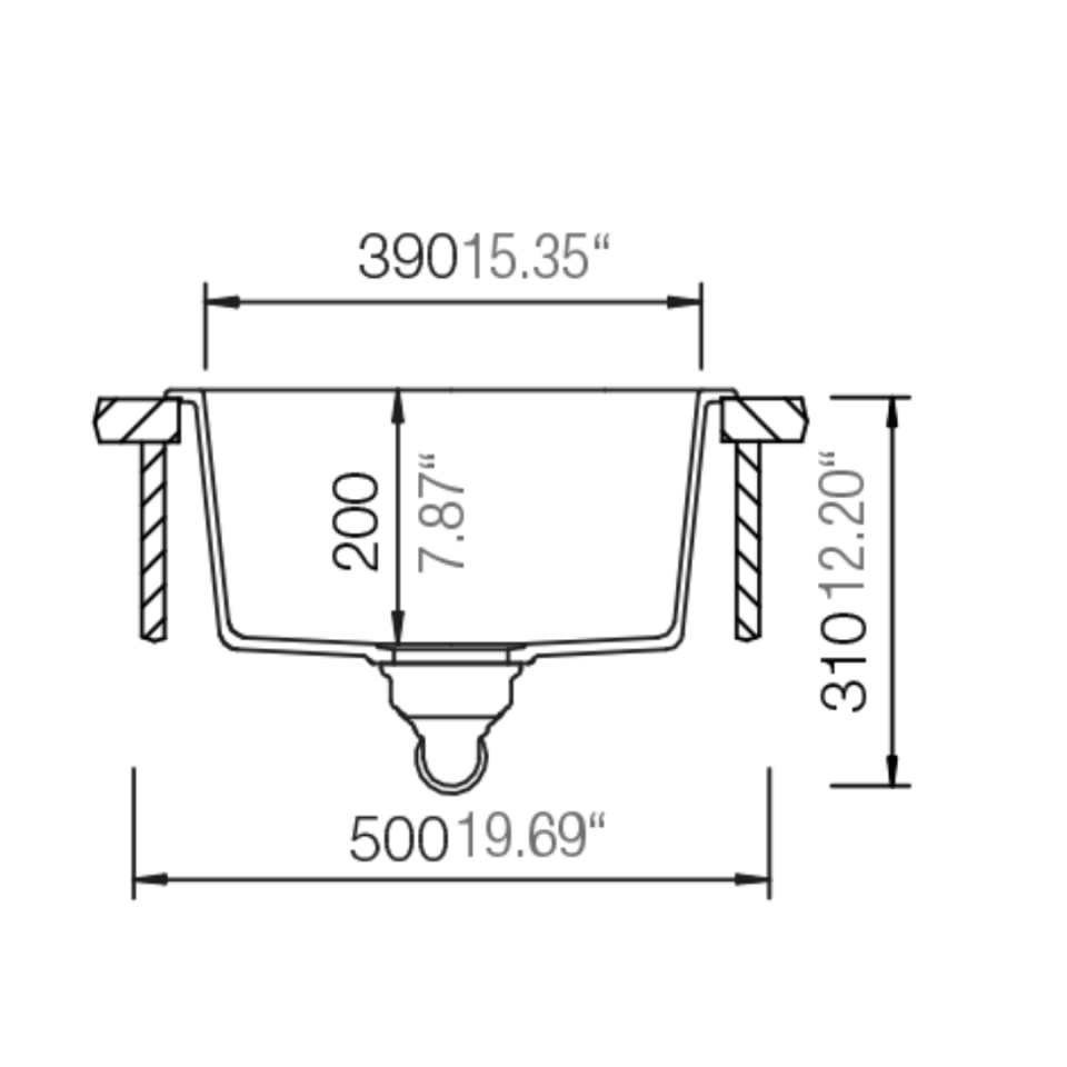 Schock Granit Evye Cristalite Quadro N-100S Nero