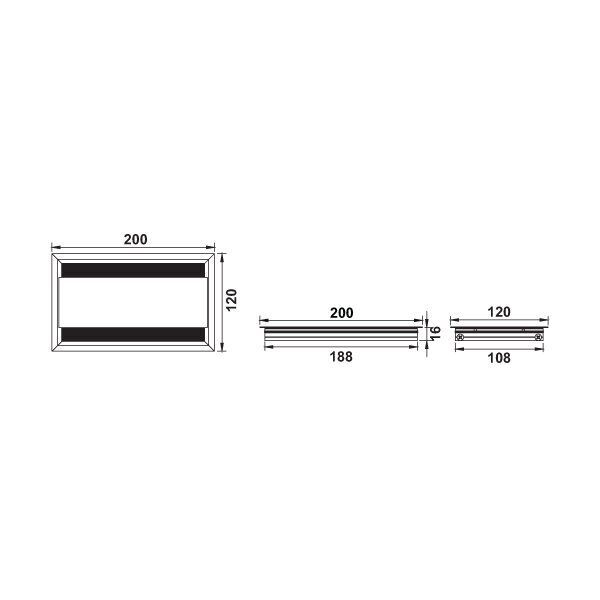 Hafele Kablo Kanalı Exit Dual 120x200mm Mat Eloksal