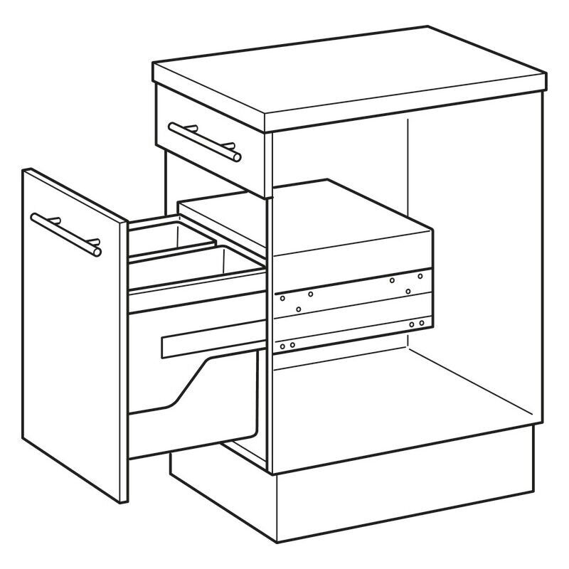 Hafele CARGO SYNCHRO 600 Çöp Kutusu (28+28 Litre)