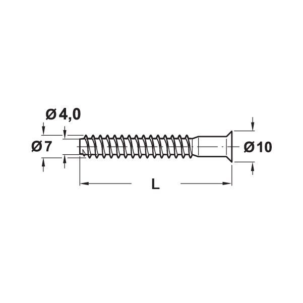 Hafele Confirmat Pz3 7x50mm (100 Adet), Galvaniz