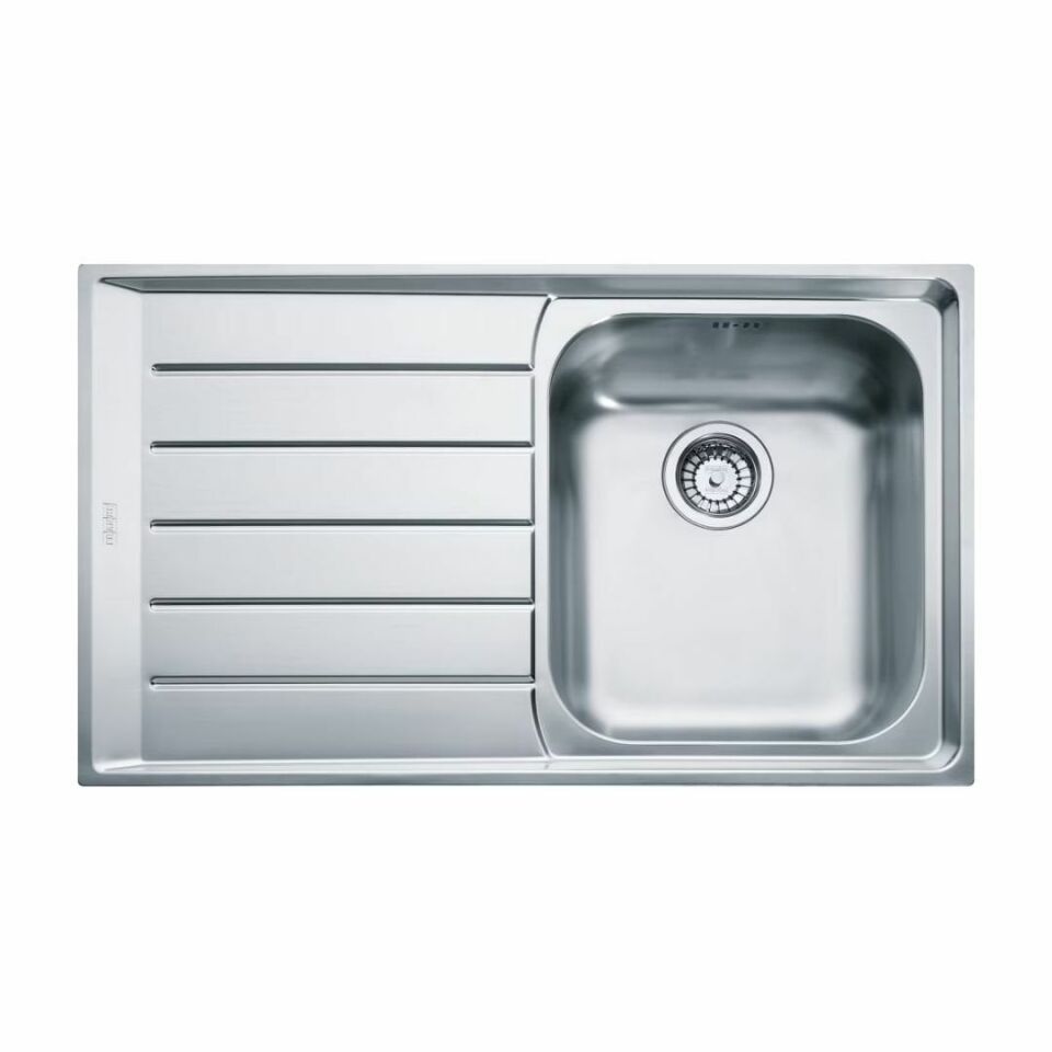 Franke Çelik Eviye Neptune NEX 211-86 1 Gözlü Tezgah Üstü ve Tezgaha Sıfır Inox Sol Damlalıklı