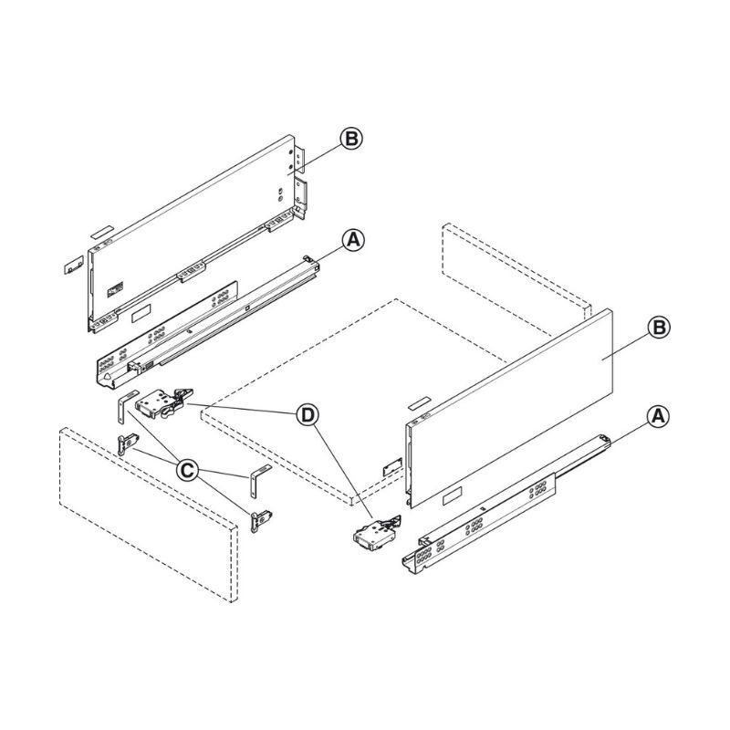 Hafele MATRIX BOX SLIM A30 Yanak byz.16/175/300