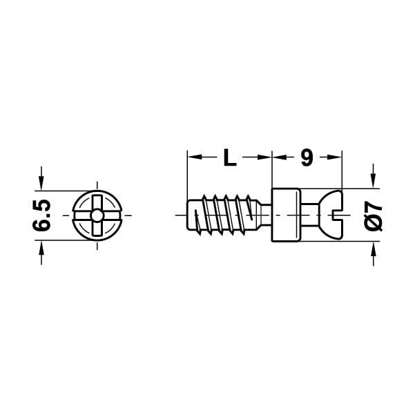 Hafele Rafix20 Direk Uygulama Mil 5/11mm (100 Adet), Galvaniz