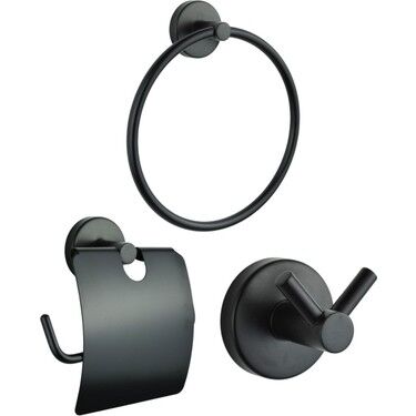 Polo Üçlü Set ( Kağıtlık, Havluluk, Askılık)- Siyah