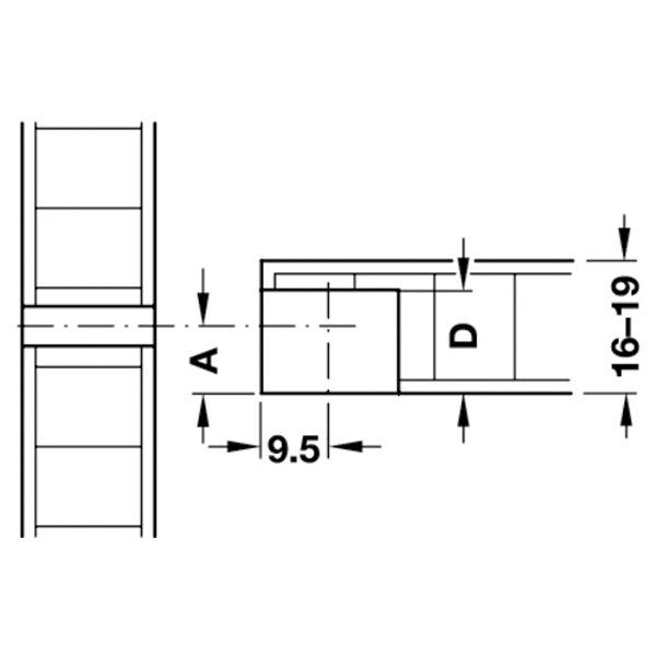 Hafele Rafix20 Gövde 16mm Bej (100 Adet)