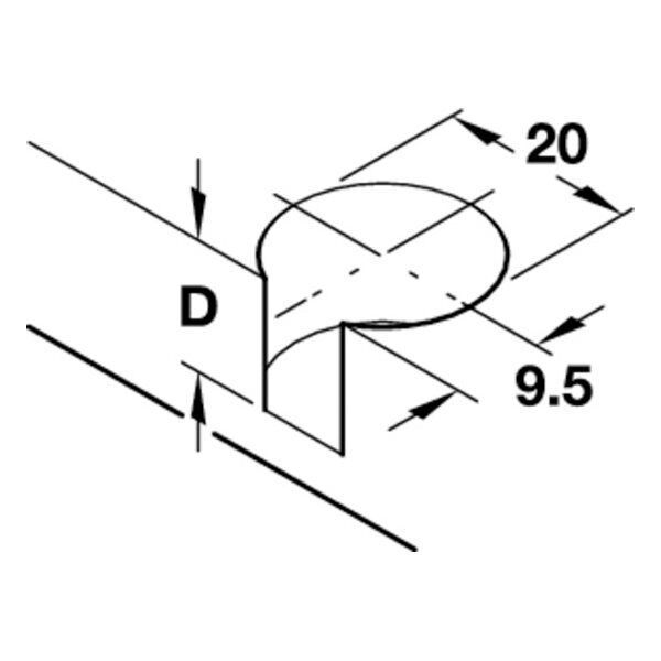 Hafele Rafix20 Gövde 16mm Bej (100 Adet)