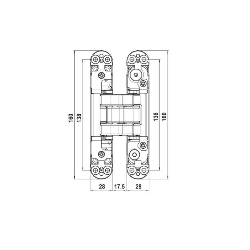 Hafele Gizli Menteşe CDH 80K 100Kg Antik Bronz