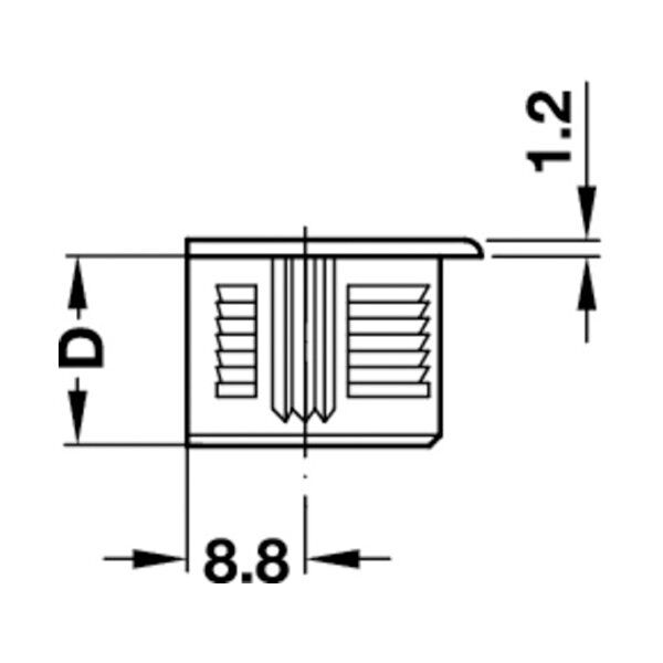 Hafele Rafix20 Gövde 16mm Siyah (1000 Adet)