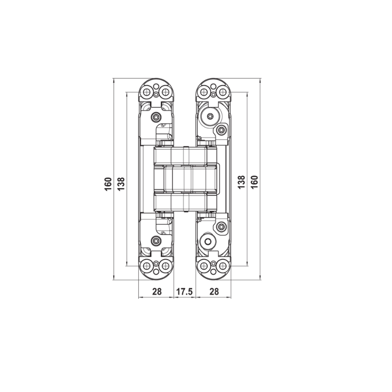 Hafele Gizli Menteşe CDH 80K 100Kg Parlak Krom