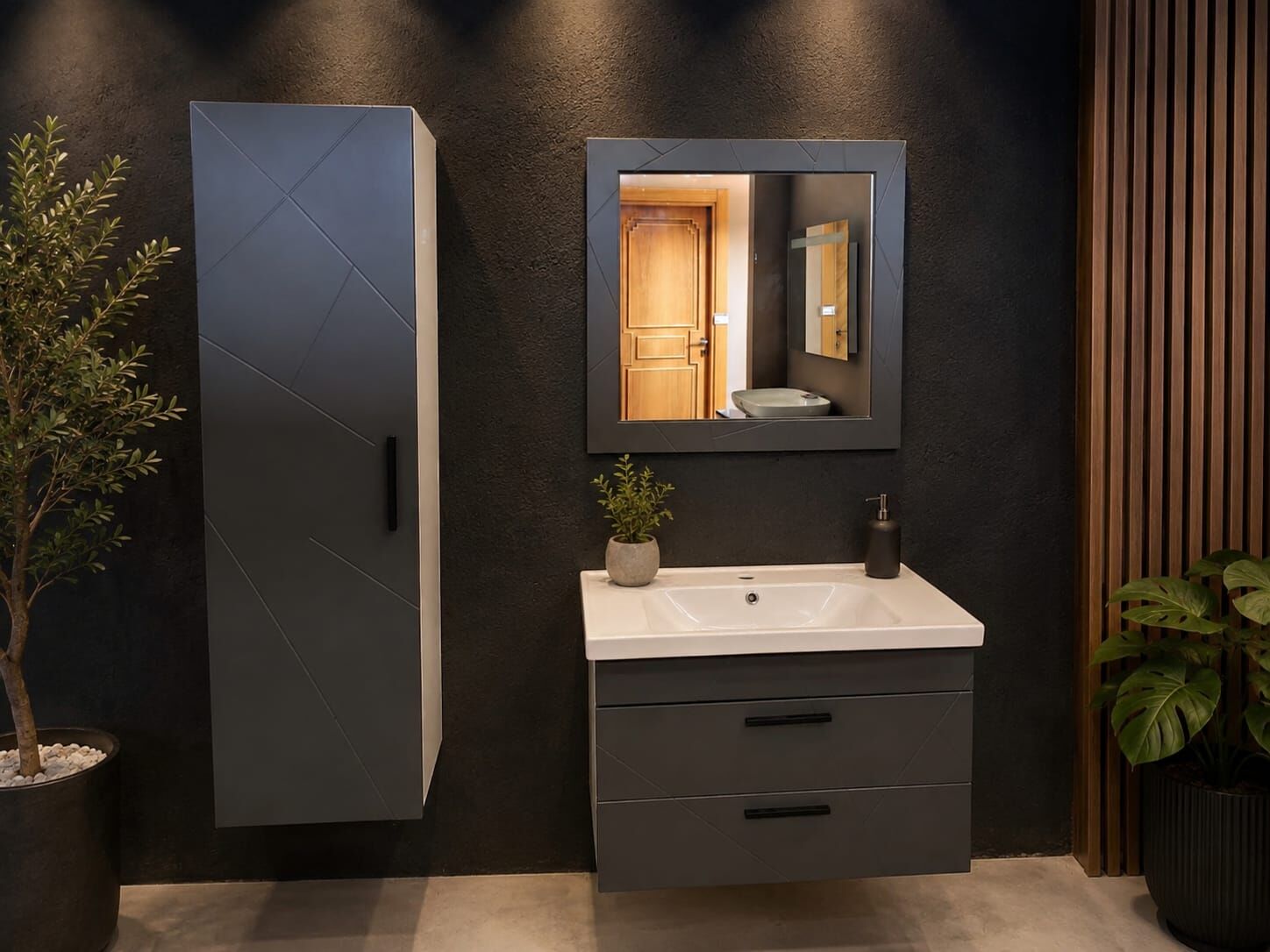 Patara Banyo  Dolabı 3lü Takım 80 Cm