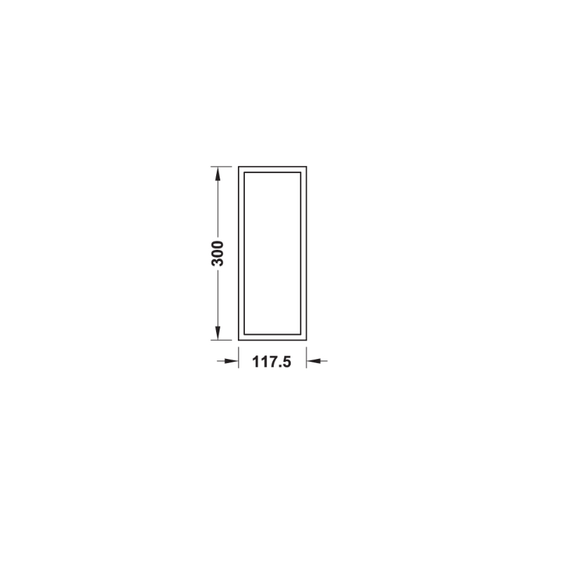 Hafele Woody II Çekmece İçi Kutu, Siyah 117,5x300mm