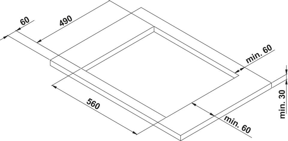 Hafele Gazlı Ocak Contempo 60 cm Inox