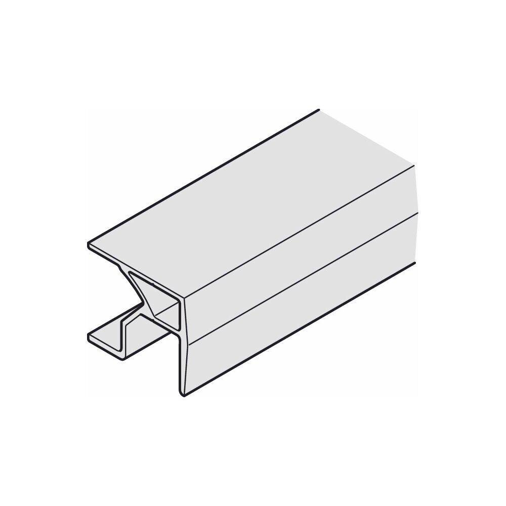 Hafele DUPLO 50 Eloksal, 1200 mm Ahşap Kayar Kapak Ray