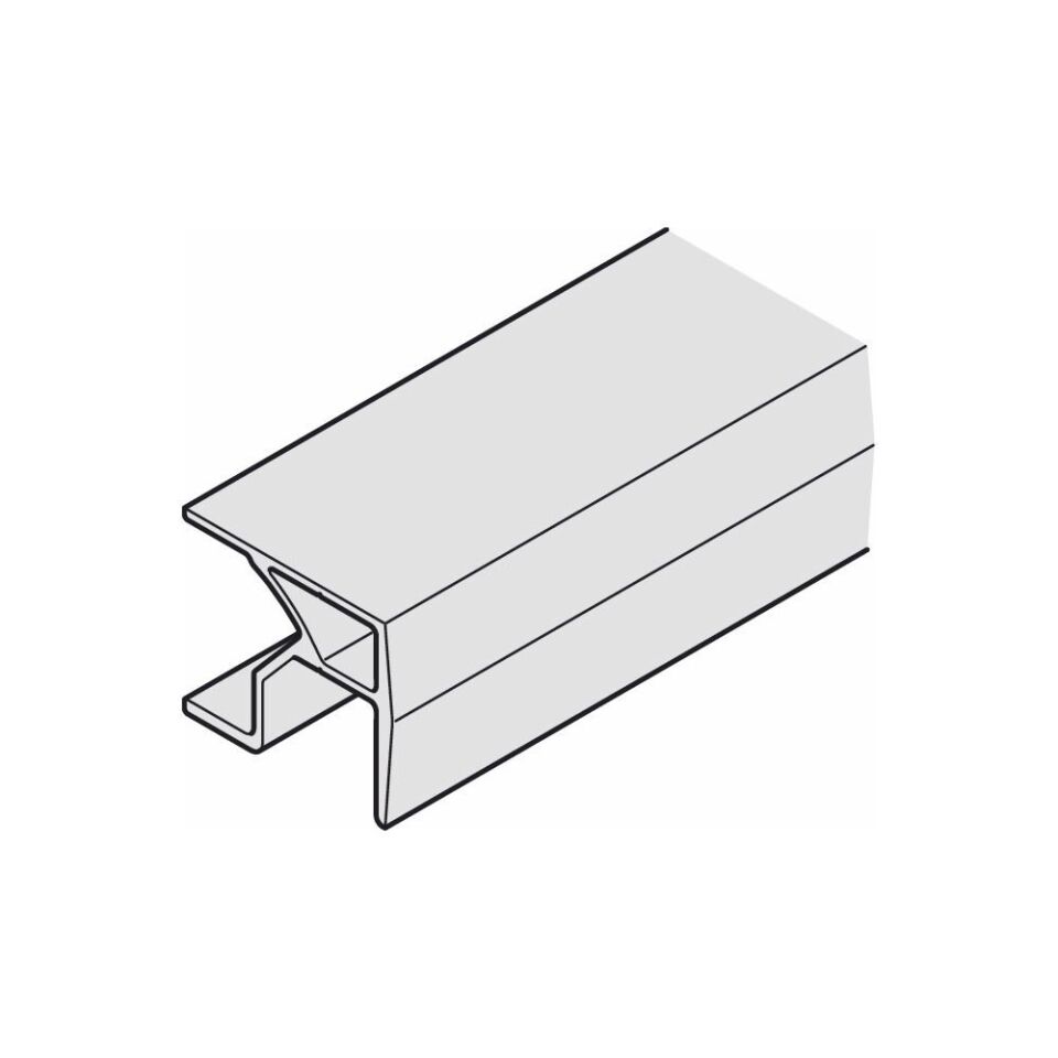Hafele DUPLO 50 Eloksal, 1200 mm Ahşap Kayar Kapak Ray