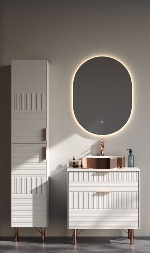 Platinium Series Fiore 65 cm  Banyo Dolapı Set