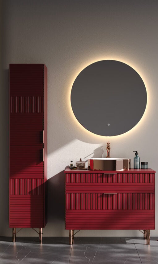 Platinium Series Fiore 85 cm Banyo Dolapı Set