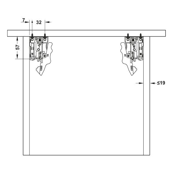 Hafele Gizli Ray Matrix Um A30, Tam Açılım Bas Aç 550mm