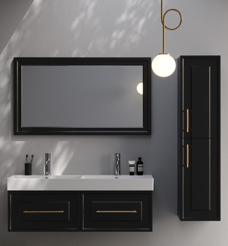 Platinium Series Napoli 120 cm  Banyo Dolapı Set