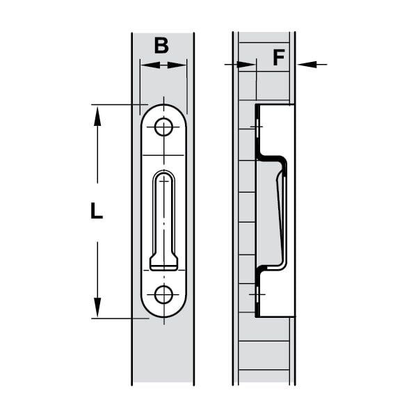 Hafele Modular Raf Bağlantısı 63x12mm (100 Adet)
