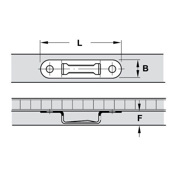 Hafele Modular Raf Bağlantısı 58x13mm (100 Adet)