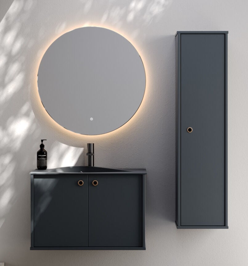 Gold Serisi Avokado 80 cm Banyo Dolabı