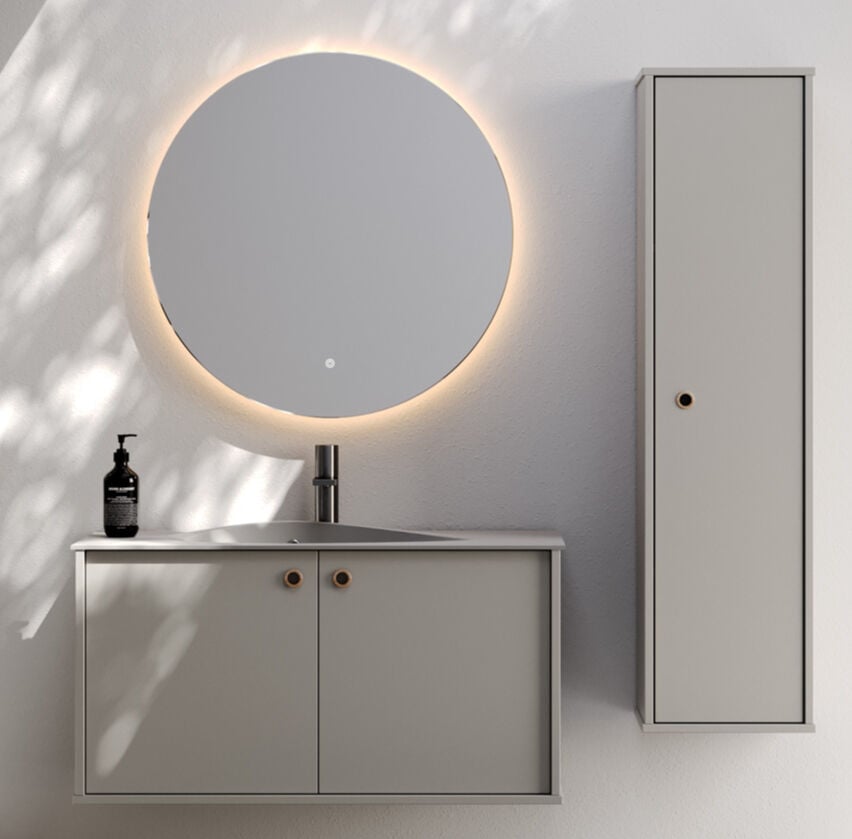Gold Serisi Avokado 100 cm Banyo Dolabı