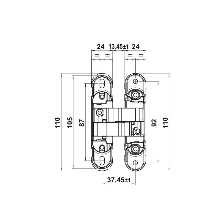 Hafele Gizli Menteşe CDH 40S Mat Nikel 52kg