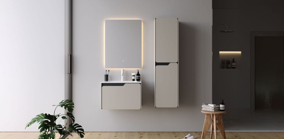 Gold Serisi Lyon  60 cm Banyo Dolabı