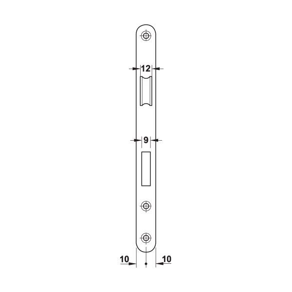 Hafele Gömme (Metal Dilli) Kilit H55.09 Barelli 55/20mm Parlak Pirinç Renk