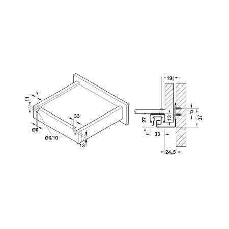 Hafele Pow, Tam Açılım Yavaşlatıcılı Gizli Ray 400mm