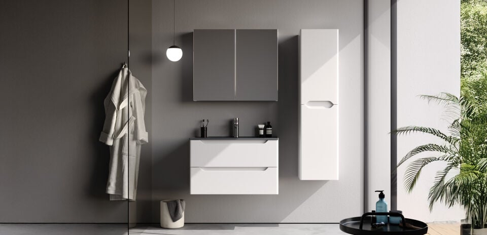 Gold Serisi Perla 80 cm Banyo Dolabı