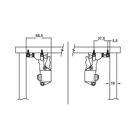 Hafele Pow, Tam Açılım Yavaşlatıcılı Gizli Ray 400mm