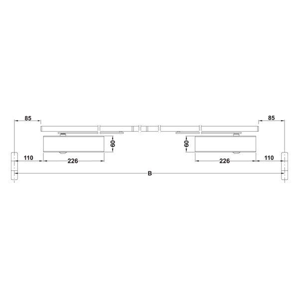 Hafele TS3000 V Kapı Kapatıcı Gövde Gümüş Renk