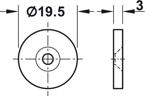 Hafele Mıknatıs 7kg 23,5mm, Paslanmaz Çelik Renk