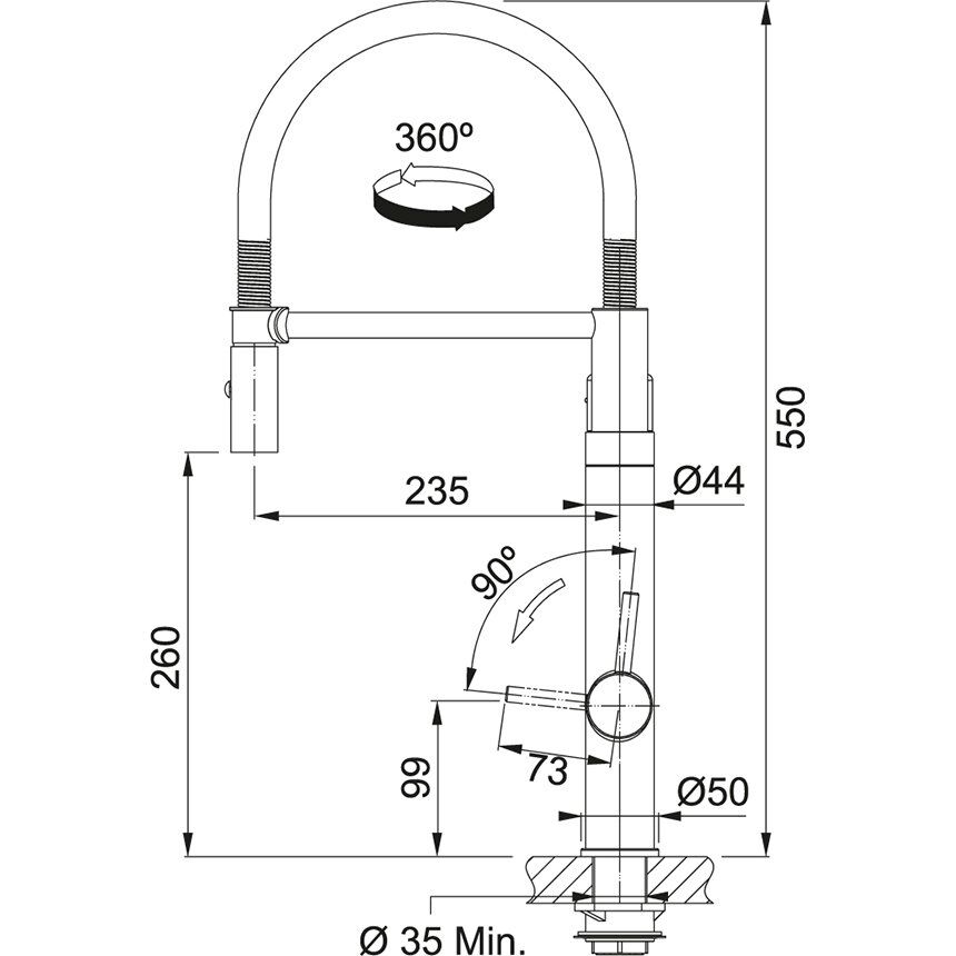 Franke Arıtmalı Batarya Vital Spiralli Industrial Black / Steel Optics