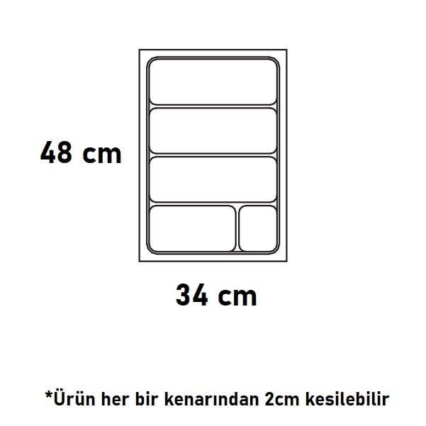 Hafele Smart Çatal Kaşıklık Beyaz Renk, 34x48cm
