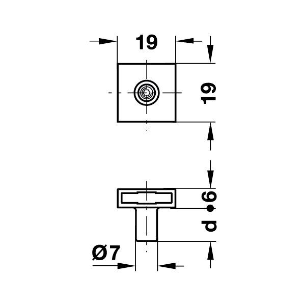 Hafele Kilitleme Pimi 9mm, Nikel