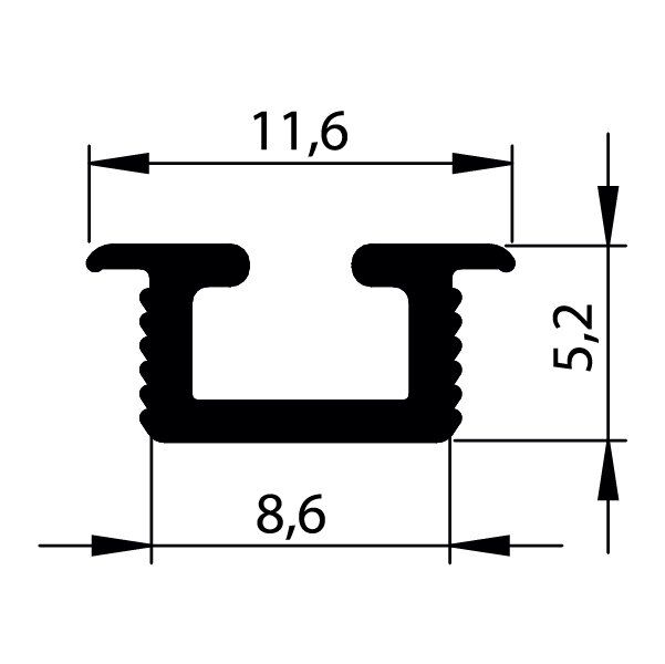 Hafele E.SOFT/JUMBO80 Alt ray tek,alü. ham 3,5m